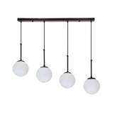Pompei lampy wiszące czarny 4X4X40 E27 klosz biały 34-09630