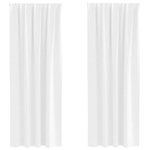 Firany blackout z kółkami 2 pcs Czysta Biała 245 x 140 cm