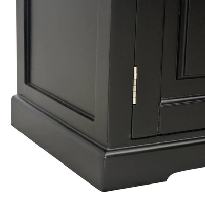 vidaXL Szafka pod TV, czarna, 90x30x40 cm, drewniana