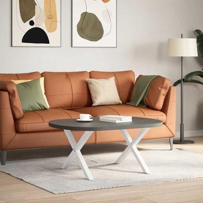 Nogi do stolika kawowego w kształcie litery X 2 szt. Białe 70x(42-43) cm Stal