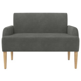 Sofa dwuosobowa z guzikowym pikowaniem ciemnoszary