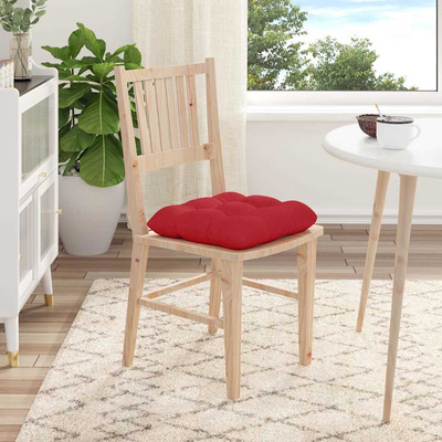 Poduszki na siedziska 4 pcs Czerwony 40 x 40 x 12 cm tkanina