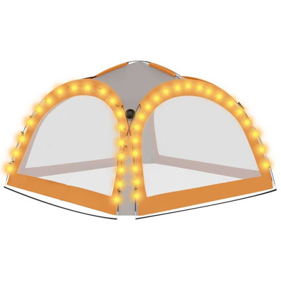 vidaXL Namiot imprezowy z LED i 4 ściankami, 3,6 x 3,6 x 2,3 m