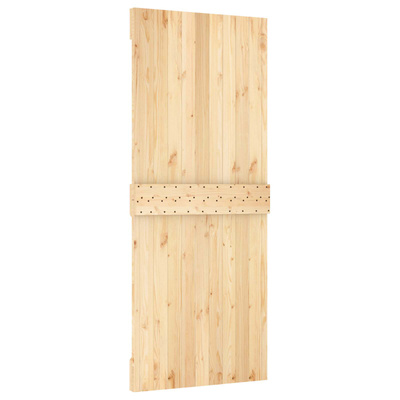 Drzwi przesuwne Naturalny i czarny 85 x 210 cm