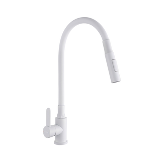 Bateria zlew. dalis z elastyczną 2f wylewką, biały BZ-64-002-L Invena