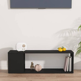 vidaXL Szafka pod TV, czarna, 100x24x32 cm, materiał drewnopochodny