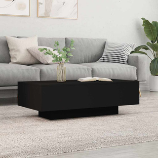 Stolik kawowy, czarny, 100x49,5x31 cm, materiał drewnopochodny