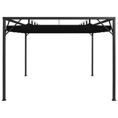 vidaXL Altana ogrodowa ze zwijanym dachem, 3x3 m, antracyt
