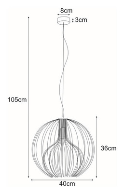 Lampa wisząca K-3405 BIAŁY z serii TORI