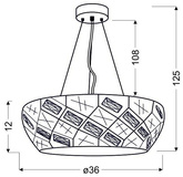 Lampa wisząca LED biała okrągła z kryształkami 24W Glance Candellux 31-64851   