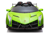 Auto na akumulator Lamborghini Veneno Pilot Światła LED MP3 Zielony