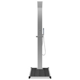 Prysznic ogrodowy z podstawą, WPC, stal nierdzewna