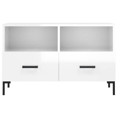vidaXL Szafka pod TV, biała, wysoki połysk, 80x36x50 cm model standard