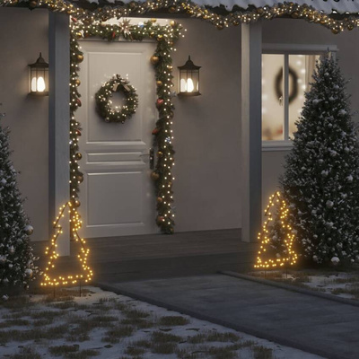 vidaXL Świąteczna choinka na szpikulcach, 80 LED, 60 cm