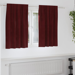 Zasłony zaciemniające 2 pcs Czerwone wino 140 x 140 cm Aksamit