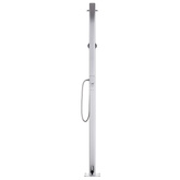 Prysznic ogrodowy z szarą podstawą, 220 cm, aluminium