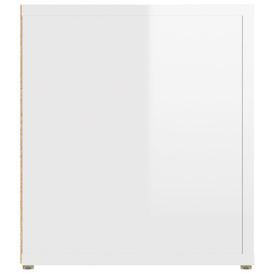 vidaXL Szafka pod TV, wysoki połysk, biała, 80x31,5x36 cm