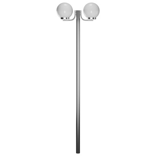 Lampa ogrodowa na słupku, 2 kule, 220 cm