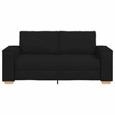 Sofa 2-osobowa Czarna 180x78x84 cm Tkanina