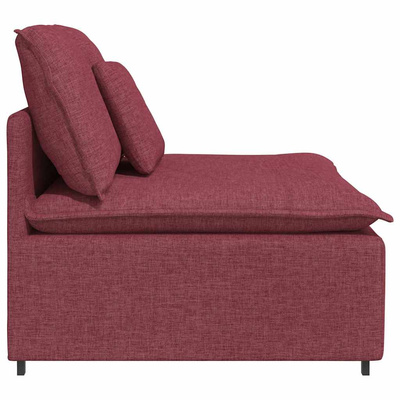 Modułowy moduł centralny sofy z poduszkami Wino czerwone 100 cm