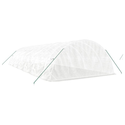 Szklarnia ze stalową ramą, biała, 60 m?, 12x5x2,3 m