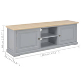 vidaXL Szafka pod TV, szara, 120 x 30 x 40 cm, drewniana