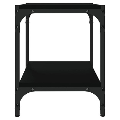 vidaXL Szafka pod TV, czarna 40x33x41 cm materiał drewnopochodny/ stal