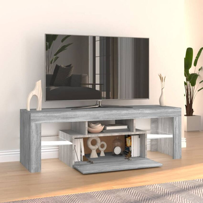 vidaXL Szafka pod TV z LED, szary dąb sonoma, 120x35x40 cm