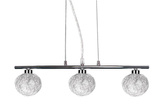 Lampa wisząca chrom szklany klosz w oplocie 3x40W Sphere Candellux 33-14023