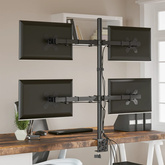 na monitory, czarny, stalowy, VESA 75/100 mm Stojak
