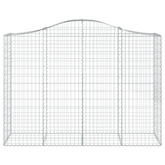 Kosze gabionowe, 10 szt, 200x50x140/160cm, galwanizowane żelazo