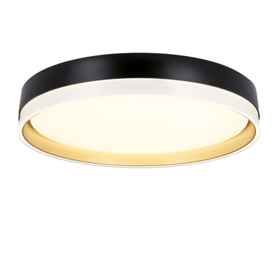 Florida lampa sufitowa plafon biały + złoty + czarny 24w led 38 cm klosz biały