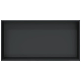 Wnęka prysznicowa, czarna matowa, 62x32x9 cm, stal nierdzewna