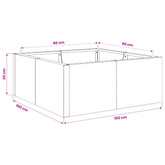 Mur oporowy 4 szt. 100 x 100 x 30 cm Stal Czarny