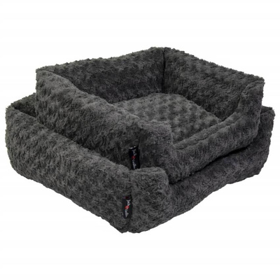Jack and Vanilla Legowisko sofa Softy XS, 50x43x17 cm, szare rozety