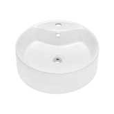 Umywalka nablatowa granada 47 cm, okrągła, z otw. na bat. CE-45-001-W Invena