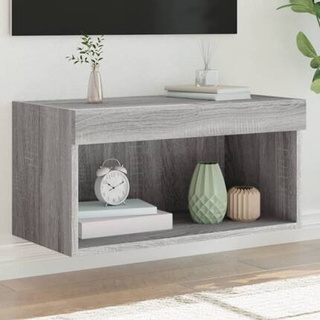 vidaXL Szafka pod TV, z LED, kolor szary dąb sonoma, 60x30x30 cm
