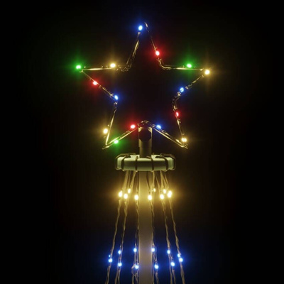 vidaXL Choinka z kołkiem gruntowym, 108 kolorowych LED, 180 cm