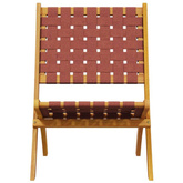 vidaXL Składane krzesła ogrodowe, 2 szt., czerwone, akacja i tkanina