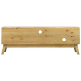 vidaXL Szafka pod TV, rzeźbiona, brązowa, 120 x 30 x 42 cm, drewno