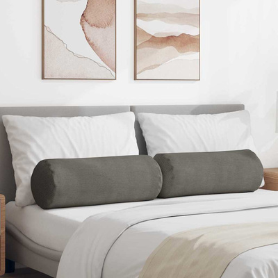Poduszki Wałkowe 2 pcs Jasnoszary ? 25 x 70 cm
