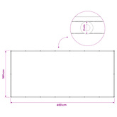 Ekran Prywatności Balkonowej 180 x 400 cm Tkanina z powłoką PU