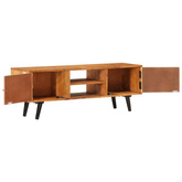 vidaXL Szafka pod TV z drzwiczkami, 112x30x40 cm, lite drewno akacjowe