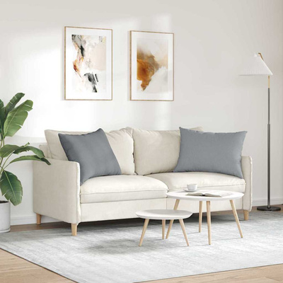 Poduszki na sofę 2 pcs Jasnoszary 70 x 50 cm tkanina