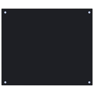 Panel ochronny do kuchni, czarny, 70x60 cm, szkło hartowane