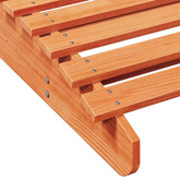 vidaXL Leżaki, 2 szt., woskowy brąz, 205x60x31,5 cm, drewno sosnowe