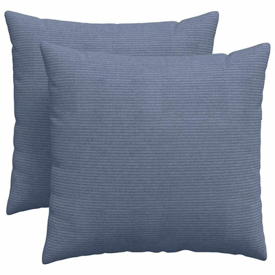 Poduszki na sofę 2 pcs Niebieski 50 x 50 cm Tkanina sztruksowa