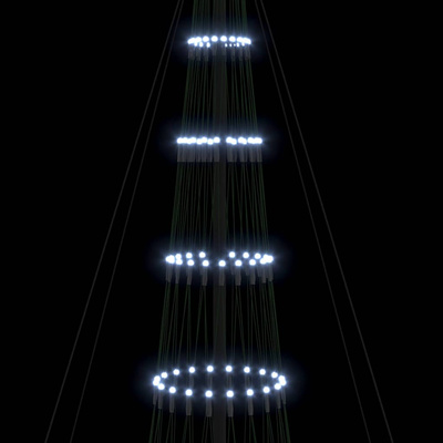 Choinka świąteczna LED z podstawą Chłodna biel 500 cm Metal