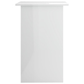 Biurko, białe z połyskiem, 90x50x74cm, materiał drewnopochodny