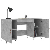 vidaXL Biurko, szarość betonu, 140x50x75 cm, materiał drewnopochodny model standard